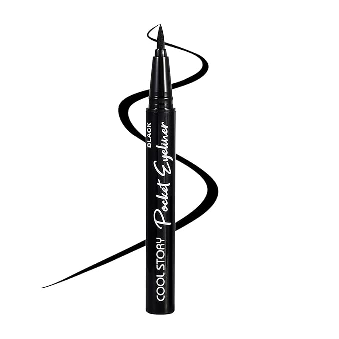 COOL STORY Black Liquid Eyeliner Pencil Eye Liner Pen – Waterproof & Smudge Resistant Long Lasting Makeup