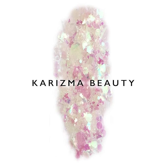 KARIZMA Iridescent Glitter. 30g Chunky Face, Hair, Eye and Body for Women. Rave, Festival Accessories, Cosmetic Makeup. Loose Set