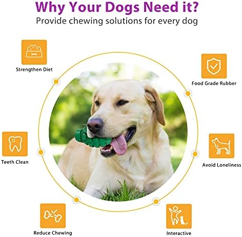 Indestructible Dog Toys for Aggressive Chewers - Heavy Duty, Durable Toys for Large Dogs (Green)