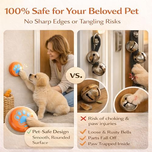 ChunHee Bells for Dog Training to Go Outside - Dog Door Bell with 36 Custom Sounds | Bell for Dogs to Ring to Go Potty | 5 Adjustable Volume(0-115dB) | Teach Puppies to Signal to Go Outside