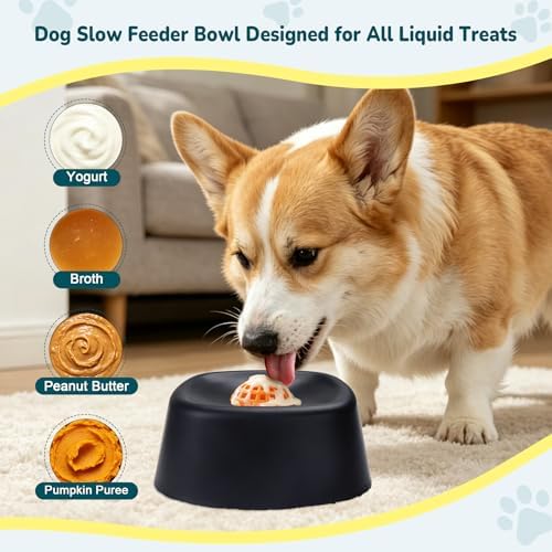 Slow Feeder Dog Cat Bowl for Liquid Treat,Wet Food