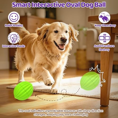 Yipetor Alemon Smart Interactive Dog Ball, Keeping Medium & Large Dogs Busy