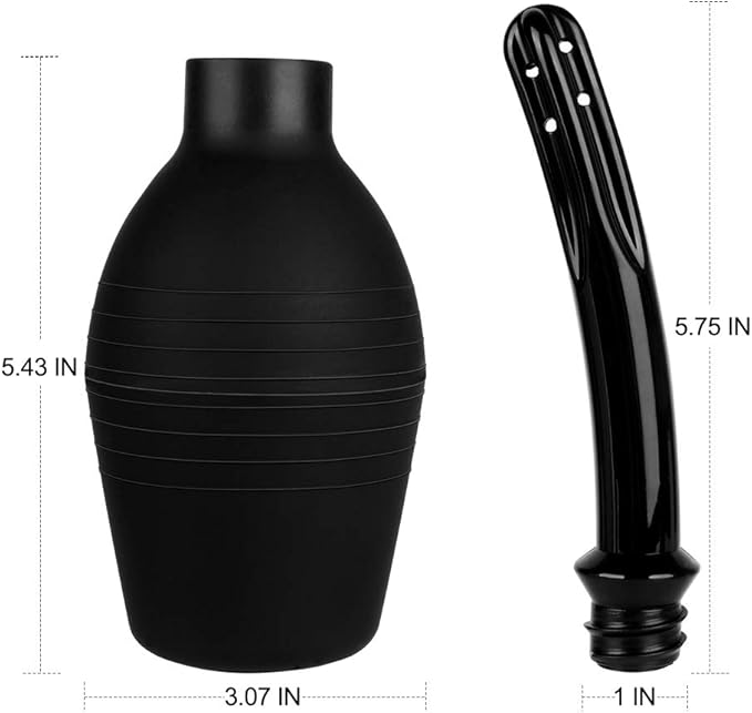 RANEU Enema Bulb Kit with Lube Anal Douche Superior Materials Douche for Men Women