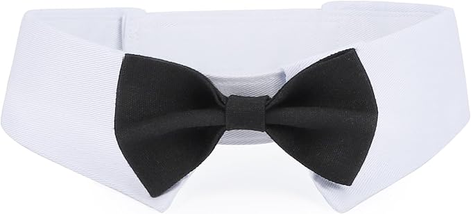 Segarty Dog Bow Tie for Neck Girths 16.5-21.2 in, Adjustable Bowtie Collar for Extra Large Dogs, Dog Neck Tie Tuxedo Comfortable Cotton Boy Pets Grooming Accessories for Wedding Holiday Birthday Party