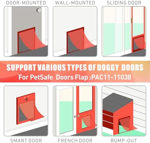 2-Pack Medium Dog Door Replacement Flaps with Screws