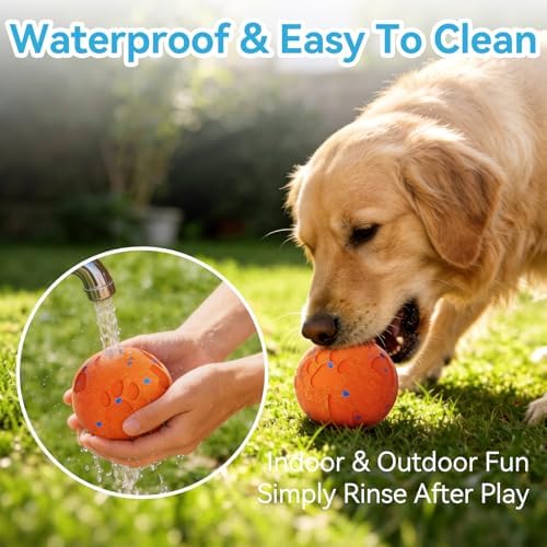 Interactive Dog Toy Ball, Smart Automatic Moving Dog Toy for Medium Large