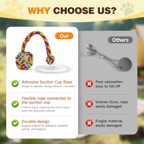 Interactive Dog Toy for Tug of War with Rope Ball for Small Dogs,Rainbow