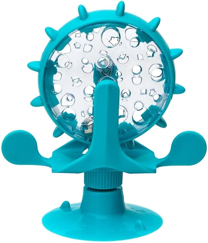 Lakeside Cat Spinning Windmill Treat Dispenser with Suction Cup