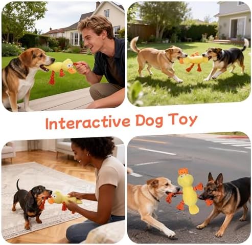 Squeaky Dog Toys, Interactive Duck Dog Toy for Small Medium Dogs