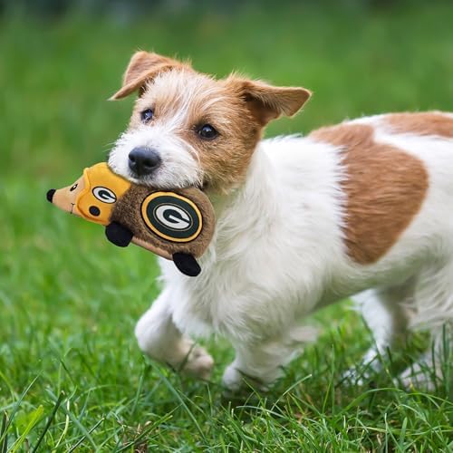 NFL Green Bay Packers Plush Hedgehog Toy for Dogs & Cats, Cool Soft Pet Toy for Fun and Interactive Play, Dog Chew Toy with Squeaker, Licensed Hot Pet Toy