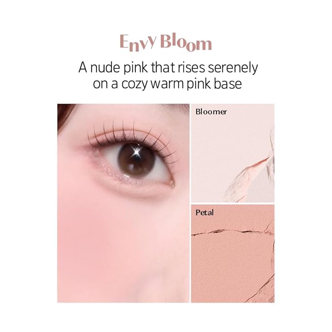 ETUDE Heart Pop Duo Blush, Pink & Beige Orange Cheek Colors, Radiant Glow & Glossy Finish, Blendable Layering Formula, Korean Makeup Artist Collab, Compact 0.2 oz – Envy Room
