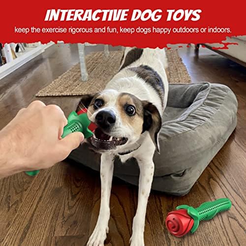 ucho Dog Toys for Aggressive Chewers, Rose Dog Toy for Small Medium Dogs, Interactive Chew Toys for Training and Cleaning Teeth