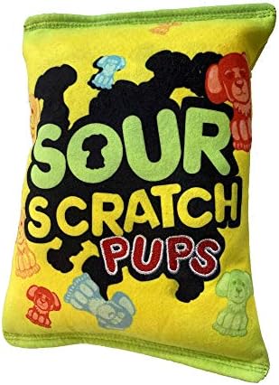 Huxley & Kent Power Plush Squeaky Dog Toy, Sour Scratch, Large