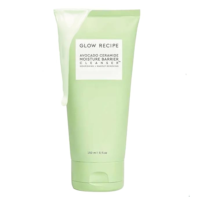 Glow Recipe Avocado Ceramide Facial Cleanser, Korean Double Cleanse Second Step, Hydrating Gel-to-Foam Face Wash for Dry Skin, Barrier Support, Hyaluronic Acid + Colloidal Oatmeal (150ml)