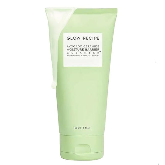 Glow Recipe Avocado Ceramide Facial Cleanser, Korean Double Cleanse Second Step, Hydrating Gel-to-Foam Face Wash for Dry Skin, Barrier Support, Hyaluronic Acid + Colloidal Oatmeal (150ml)