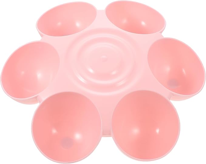 Hemobllo Flower Pet Feeding Bowl Multipurpose Cat Feeder and Dog Treats Dispenser Compartment Plastic Cat Feeder for Feeding and Drinking Smooth Surface 14.17 X 14.17 X 3.54 in