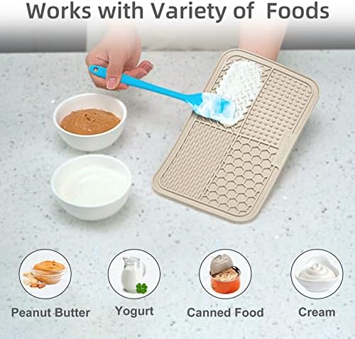 MateeyLife Lick Mat for Dogs & Cats, Slow Feeder Licking Pads for Boredom