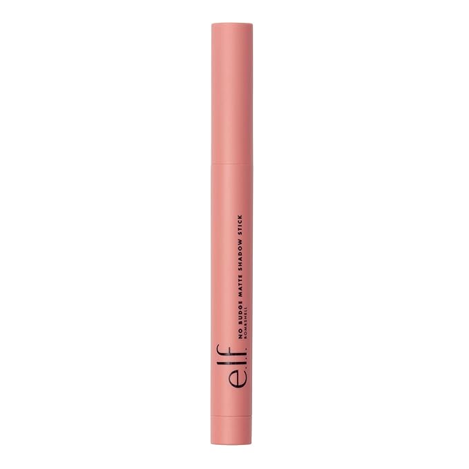 e.l.f. No Budge Matte Shadow Stick, One-Swipe Cream Eyeshadow Stick, Long-Wear & Crease Resistant, Matte Finish, Vegan & Cruelty-Free, Bombshell
