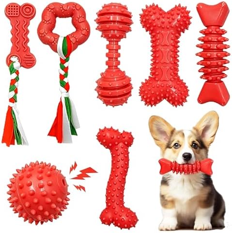 Puppy Toys - 7 Pack Puppies & Small Dogs Chew Toys for Teething,Relieves Teething Anxiety, Soft & Durable Interactive Toys, Not for Heavy Chewer