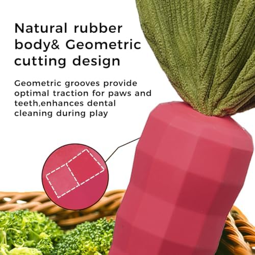 MewaJump Dog Chew Toys for Aggressive Chewers, Rubber Squeaky Dog Toys