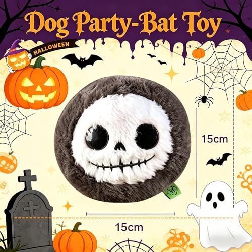 Halloween Skeleton Plush Dog Toy, Soft Stuffed Interactive Chew Toy for Small Medium Dogs, Cute Halloween Pet Gift, Durable Puppy Teething Toy