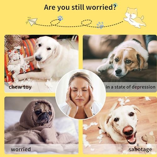 3PCS Dogs Squeaky Chew Toys Bell Balls for Small Medium Large Chewer,Pets Supplies,Durable Tough Puppy Teething Chewing Interactive Toys,Dog & Cat Boredom Relief Behavioral Training Playing Toy