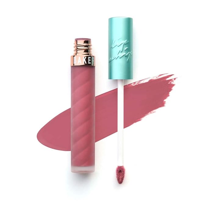 Beauty Bakerie Lip Whip Liquid Lipstick for Women, Waterproof Lip Gloss, Tint, Stain Long Lasting Hydrating Moisturizer, Matte or Metallic, 3.5mL, Syruptitious