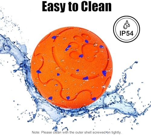 Interactive Dog Ball Toy, Smart Dog Toy for Medium and Large Dogs, Automatic Moving Rotating & Bouncing Ball, Durable E-TPU Material, IP54 Waterproof, Motion-Activated Dog Toy for Active Dogs