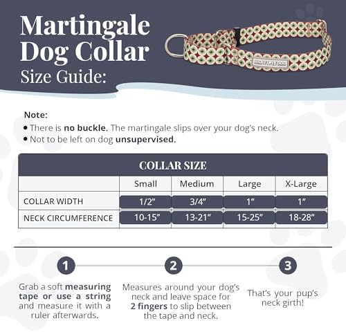Lucky Love Dog Martingale Collar for Large Dogs No Slip Cute – Pongo, Large
