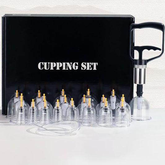 Cupping Kit for Massage Therapy - 22 Cups Professional Chinese Cupping Set with Magnetics, Vacuum Cupping Therapy Set for Cellulite Reduction Muscle Pain Relief with Manual Pump
