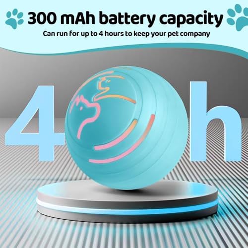 Smart Jumping Ball Dog Toy, Automatic Moving Pet Ball, Suitable for Toy Balls for Small Dogs and Cats(Blue)