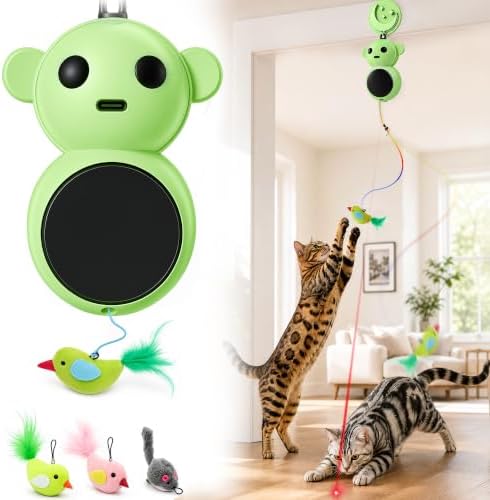 Interactive Cat Toys with Automatic Feather Flying Bird for Bored Adult Cat