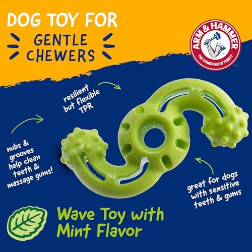 Arm & Hammer Nubbies Wave Dog Dental Chew Toy, Mint Flavor