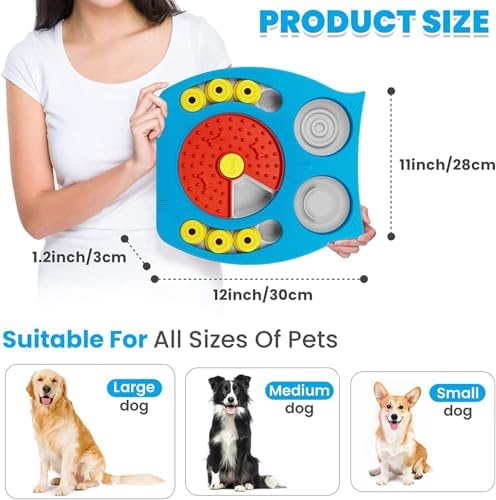 Zonansan Interactive Dog Puzzle Toy, Treat Dispensing Slow Feeder for Dogs