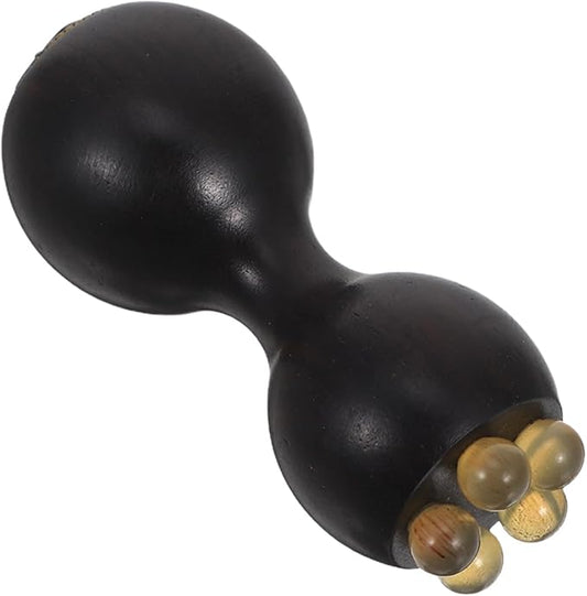 SOIMISS Sandalwood Eye Massage Stick 2.36In Wooden Acupressure Facial Roller Massager Tool for Under Eye Care Dark Circles Puffiness Reduction and Cream Application Portable Natural Skincare Tool