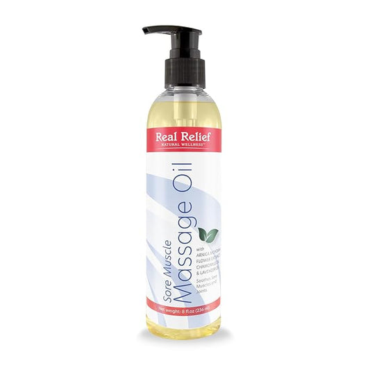Arnica Massage Oil with Chamomile & Lavender Essential Oils, for Massage (Personal or Professional Use), 8 fl. oz.