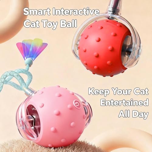 Interactive Cat Toys for Indoor Cats,3-Tails,Automatic Moving Kitten Toys