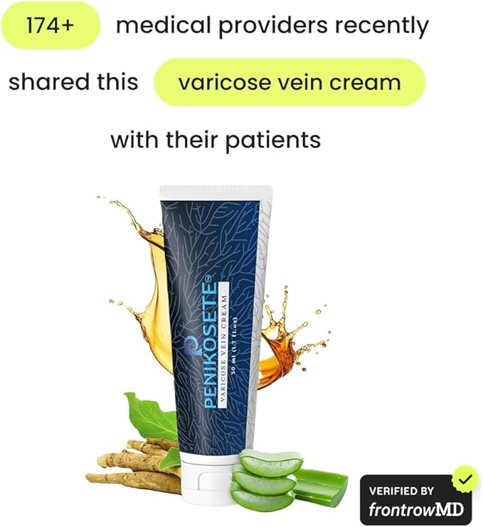 Varicose Veins Treatment | Natural Ayurvedic Cream for Legs with Ashwagandha | Spider Vein Removal Cream for Circulation & Relief from Heavy Fatigued Legs | Non-Sticky