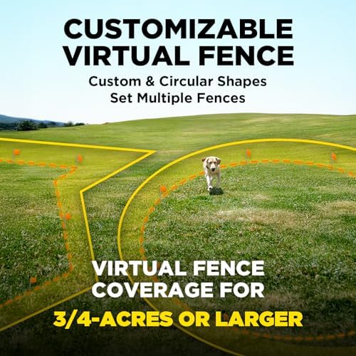 Dogtra GPS Dog Fence X2 & Training Flags Bundle | No Subscription, Wireless Custom Fence with App, Neon Orange Markers, Tone/Vibration/Correction, Waterproof Rechargeable Collar for Dogs 15lbs+