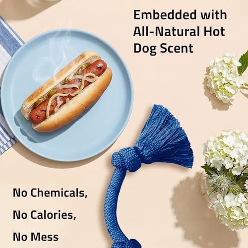 Playology Tug Rope Dog Toys for Small Breed Dogs - Small, Hot Dog Scent