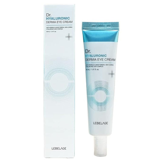 LEBELAGE Derma Eye Cream 1.35 fl oz | Lightweight Eye Moisturizer | Fast-Absorbing Daily Under Eye Cream for Smooth, Hydrated Skin Feel | Korean Skincare Routine (Hyaluronic)