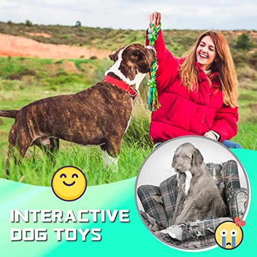 SHARLOVY Dog Rope Toy for Medium Dogs, 14 Pack Heavy Duty Dog Chew Toys
