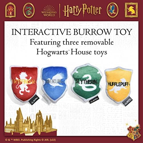 Harry Potter Sorting Hat Plush Burrow Dog Toy with Crinkle, 10 Inch