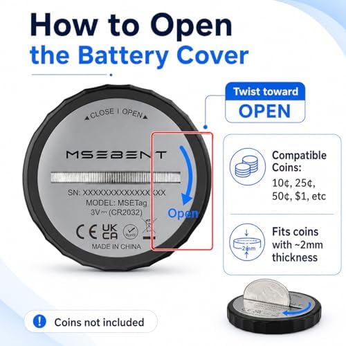 Tracker Tag - 2 Pack [Apple MFi Certified] Bluetooth Trackers Works with Apple Find My (iOS Only) - IP67 Waterproof Item Finders | Track Keys, Wallet, Luggage, Backpack