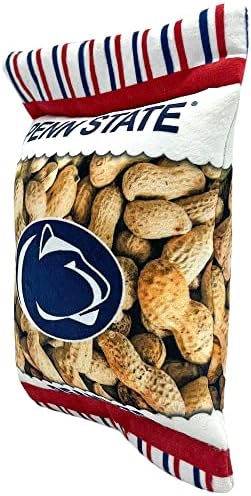 Pets First NCAA Penn State Nittany Lions Crinkle FINE Plush Dog & CAT Squeak Toy - Cutest Stadium Peanuts Snack Plush Toy for Dogs & Cats with Inner Squeaker & Beautiful Baseball Team Name/Logo