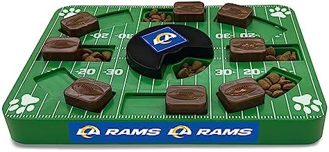 Pets First NFL Los Angeles RAMS Puzzle Toy, Puzzle Treat Dog Toy, Interactive Dog Treat Toy, Dog Puzzle