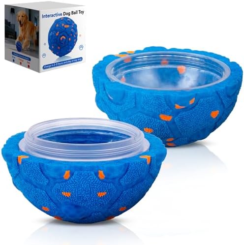 Newget Interactive Dog Toy Ball Replacement Shell, Chew-Resistant Blue