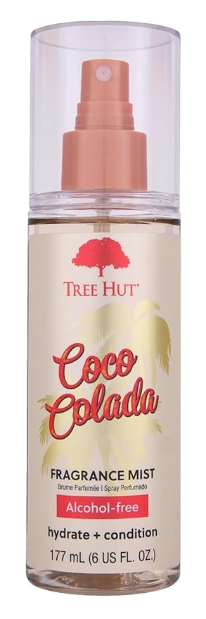 Tree Hut Coco Colada Hair & Body Mist, Hydrating & Alcohol-Free Body Spray, Summer Scent, Fragrance with Coconut and Pineaple Notes, 6 Fl Oz.