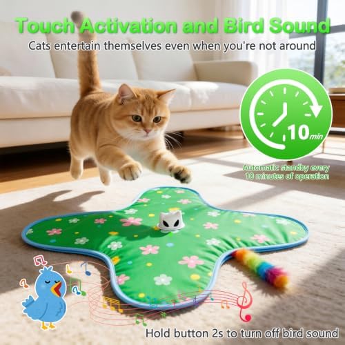 Interactive Cat Toys for Indoor Cats, Rechargeable Hide & Seek Toy