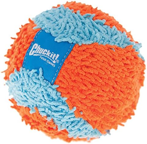 Chuckit! Kick Fetch Ball Dog Toy, Large (8 Inch) & Indoor Fetch Ball Dog Toy (4.75 Inch), Orange and Blue